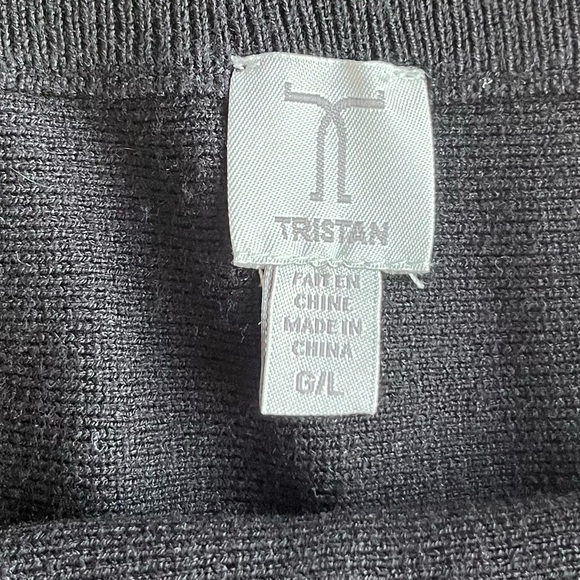 Tristan Black and Burnt Orange Knit A-Line Skirt Size Large - Picture 6 of 8